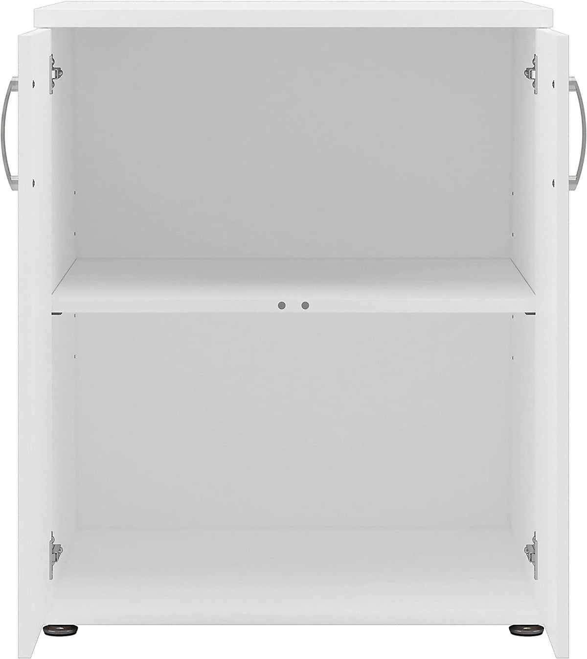 White Laundry Room Storage Cabinet with Doors and Shelves V109104