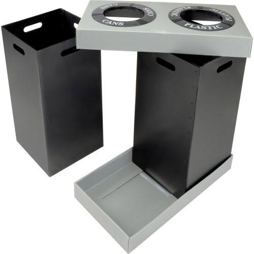 Recycling Center Trash Can, 65.3 gal, Polyethylene R75498