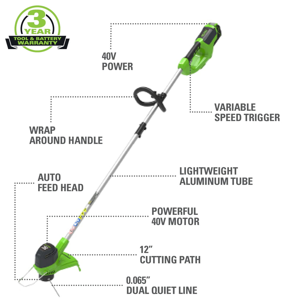 40V 12 String Trimmer with 2.0 Ah Battery & Charger X585131