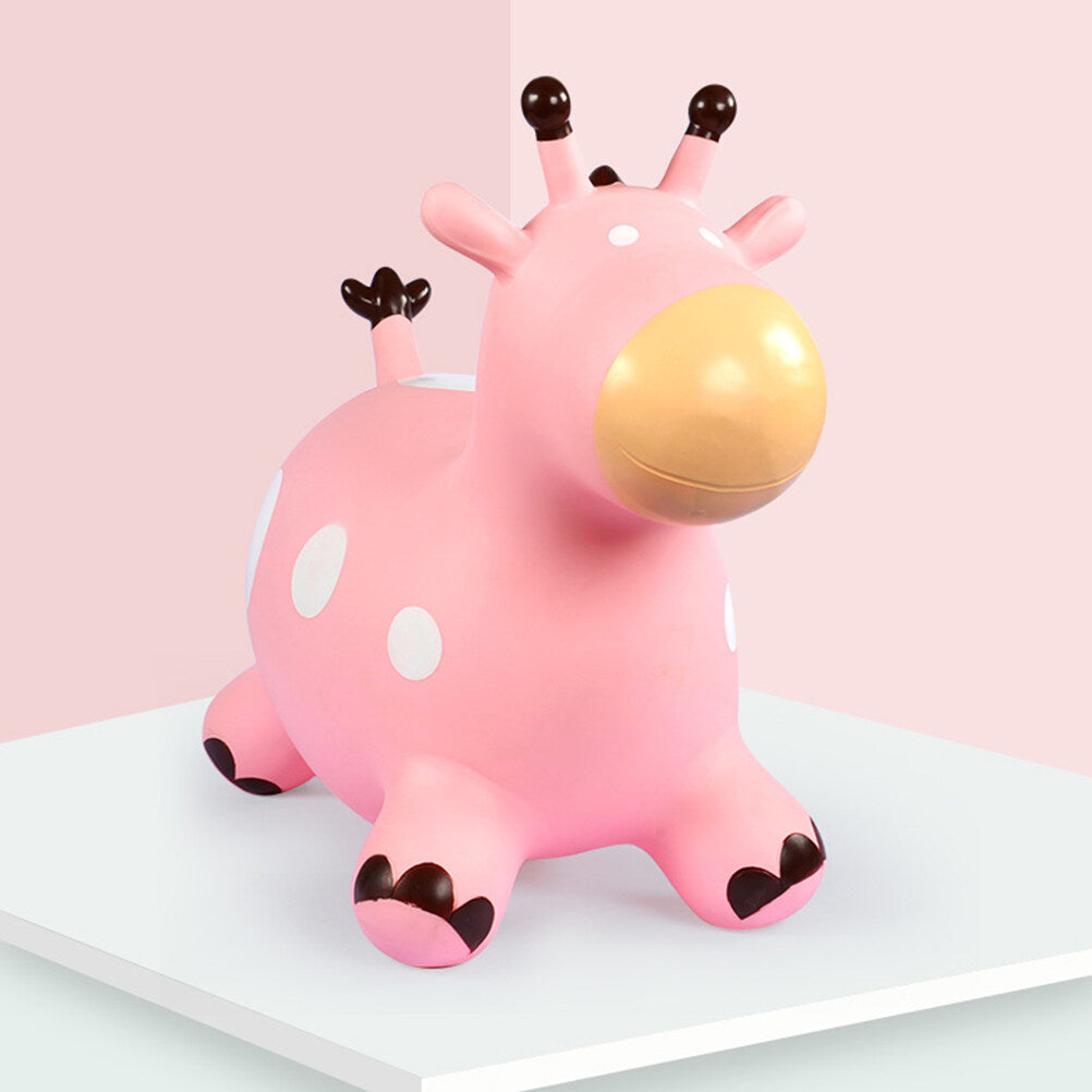 Inflatable Jumping Horse Toy with Air Pump (Pink) T42129