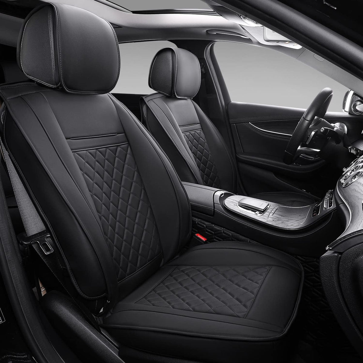 Black Universal Car Seat Covers Full Set H3218