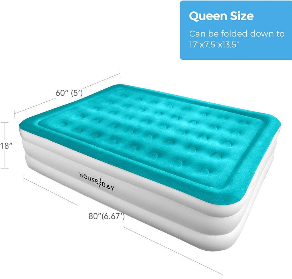 Queen Inflatable Air Mattress with Built-in Pump U1214