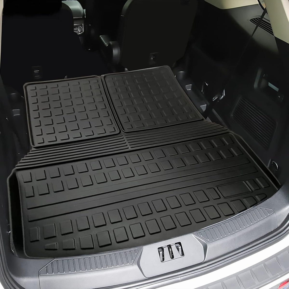 Black TPV Rear Trunk Cargo Mat, Pack of 2 T434
