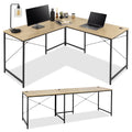 Oak/Black Modular L-Shaped Desk V69183