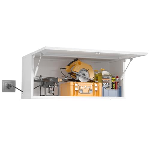 Metal Garage Storage Cabinet Wall Mount with Adjustable Shelf T684774