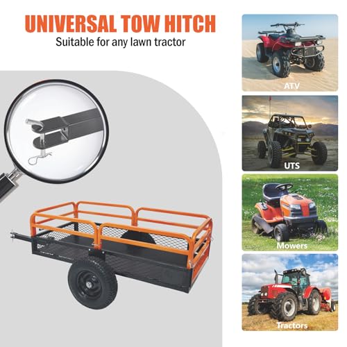 Steel Dump Cart 1500 Pounds 15 Cubic Feet Utility Trailer V3415