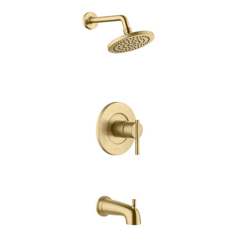 Single-Handle 1-Spray Tub and Shower Faucet 1.8 GPM Matte Gold P169549