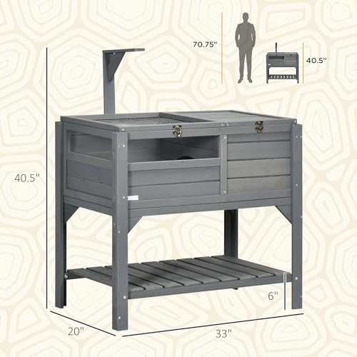 Gray Tortoise Enclosure with Shelf Storage C11063