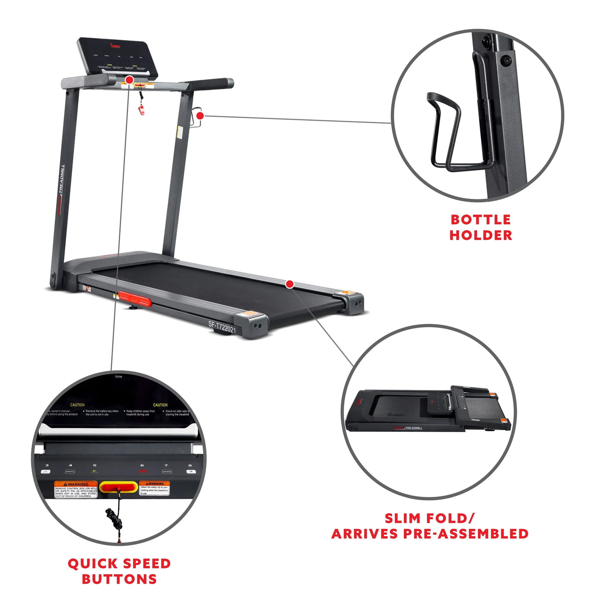 Slim Treadmill with Bluetooth M87652