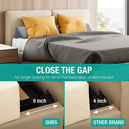 Blue 76"x10"x6" King Bed Wedge Pillow M458514
