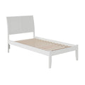 Twin Platform Bed with Footboard in White O29528
