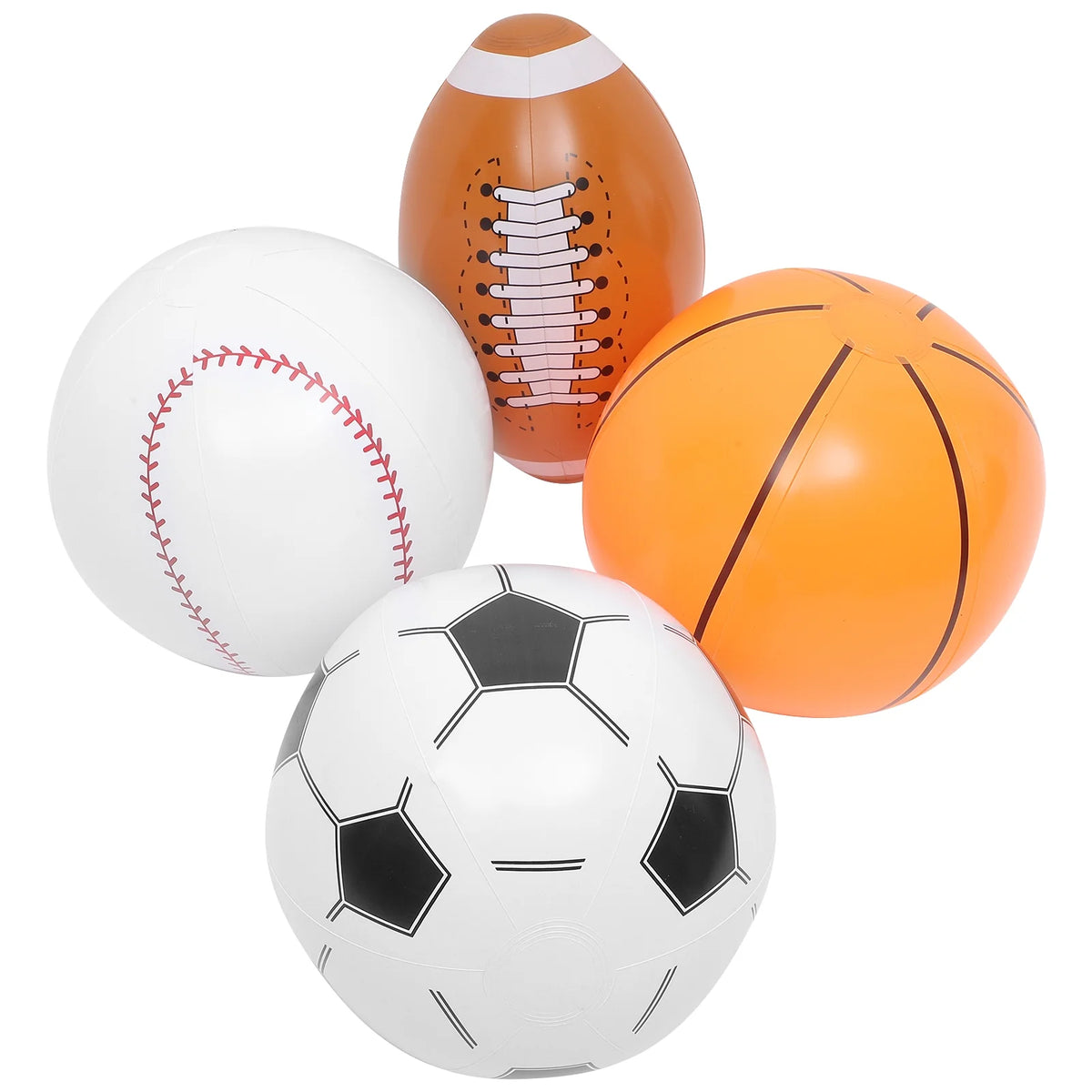 20 Pcs Inflatable Beach Ball Basketball Inflatable Toys Mini Beach Balls Soccer Toys Pool Party Child F318616