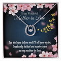 14k CZ Crystal Horseshoe Necklace with Message Card B441