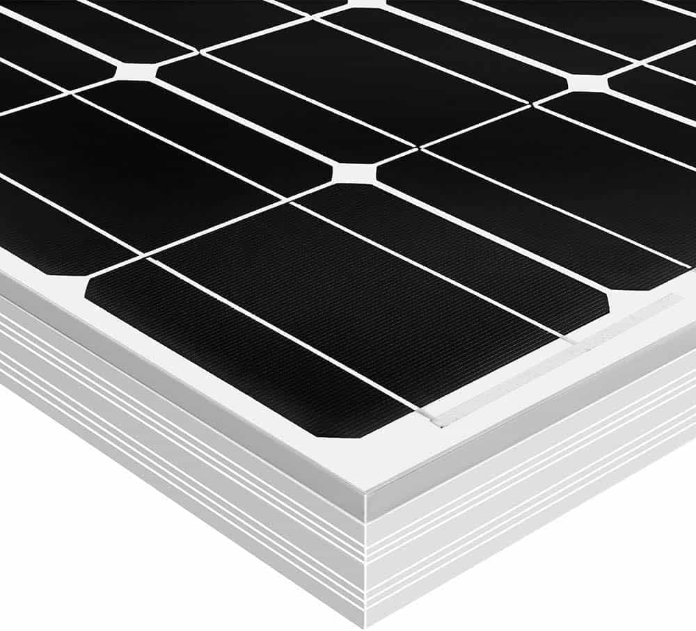 2pcs 100W Monocrystalline Solar Panel Module, Black D93956