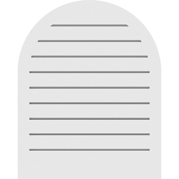 Round Top Surface Mount PVC Gable Vent with Brickmoul Q39504