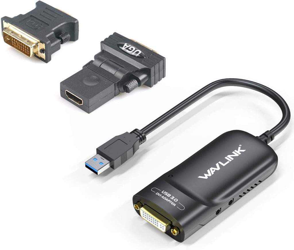 USB 3.0 to DVI/HDMI/VGA Video Adapter with Audio Port Pack of 2 D823802