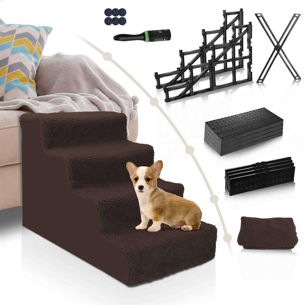 4 Tiers Non-Slip Plastic Dog Stairs & Steps N2932