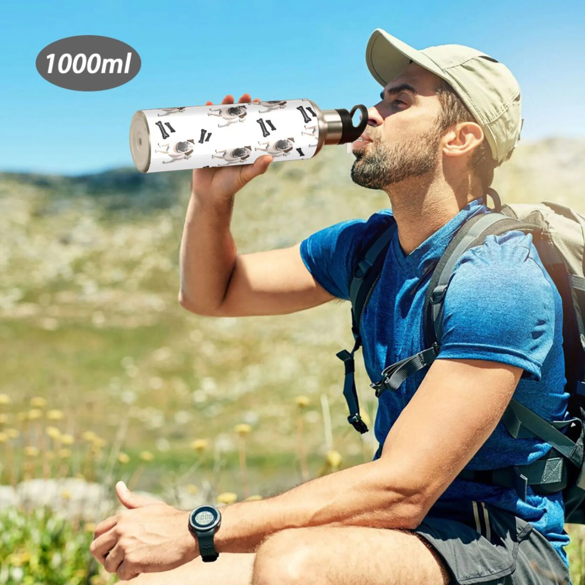 Stainless Steel Insulated Water Bottle with Straw Lid X606