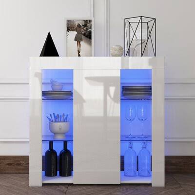 White 1 Door Accent Cabinet D75487
