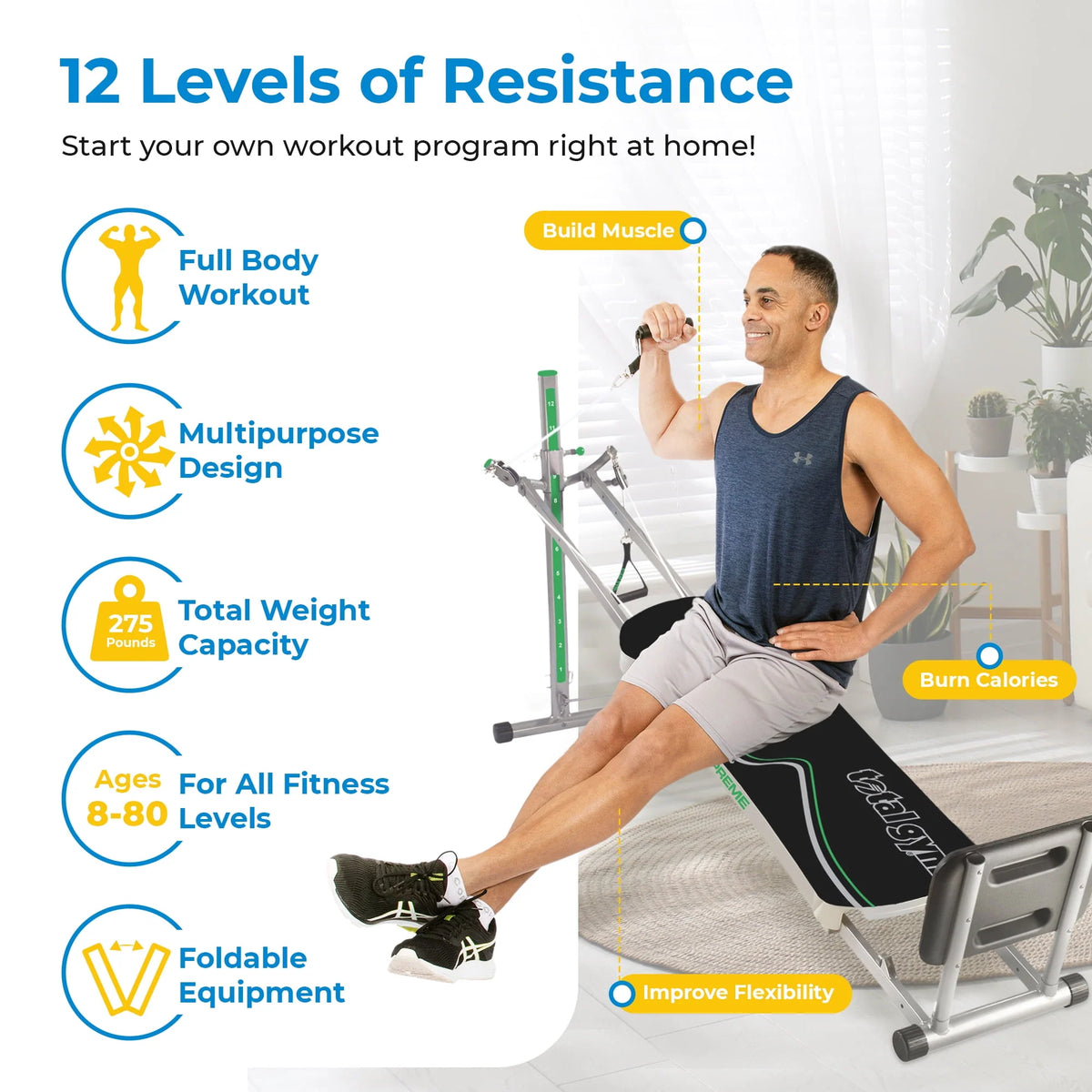 Incline Weight Training with 10 Resistance Levels S45524