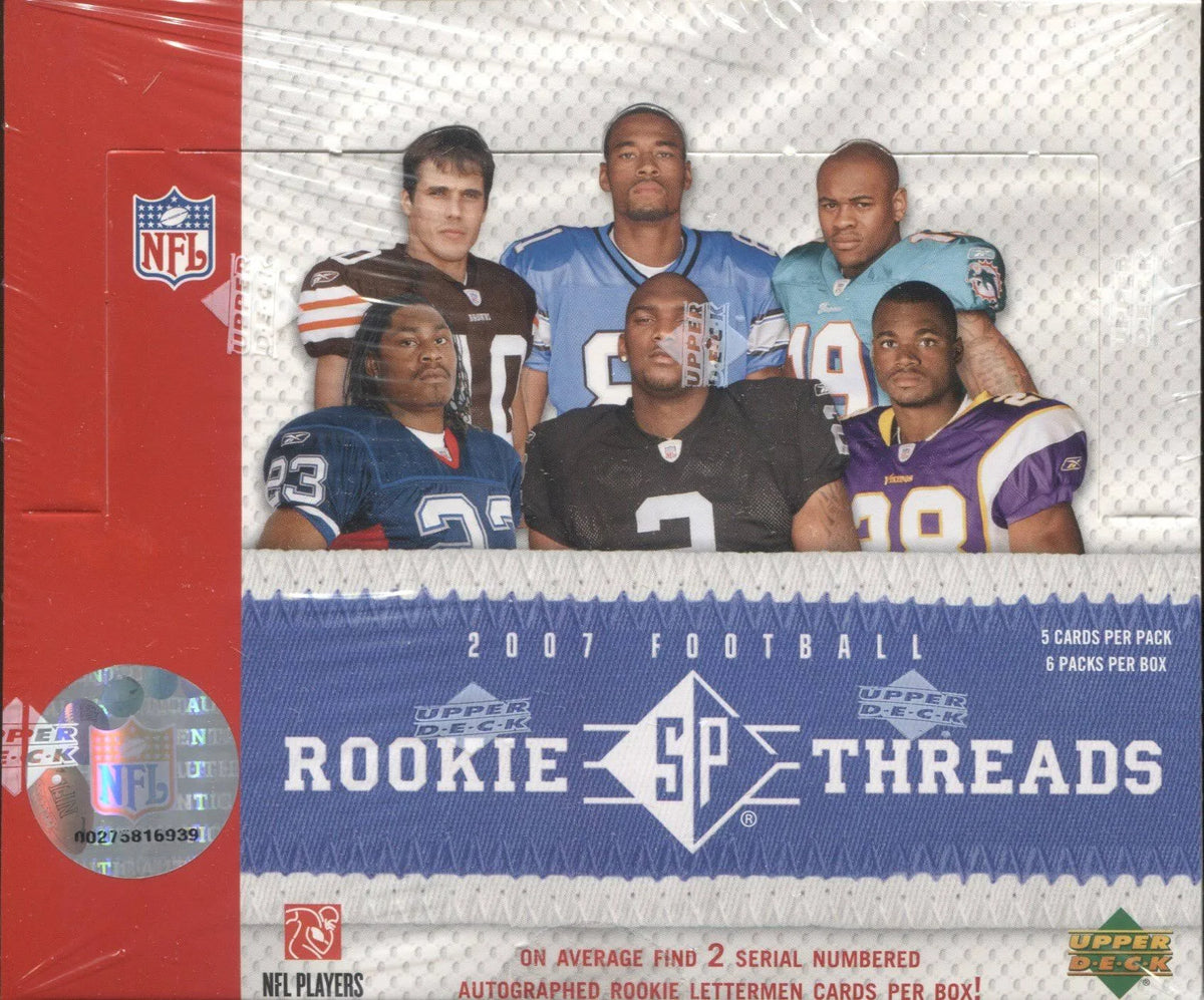 2007 Upper Deck SP Rookie Threads Football Hobby Box Z15356
