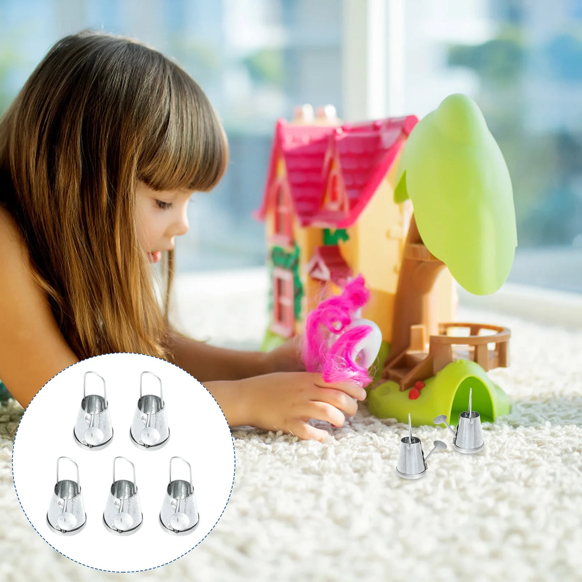 Miniature Kettle Dollhouse Accessory P9881