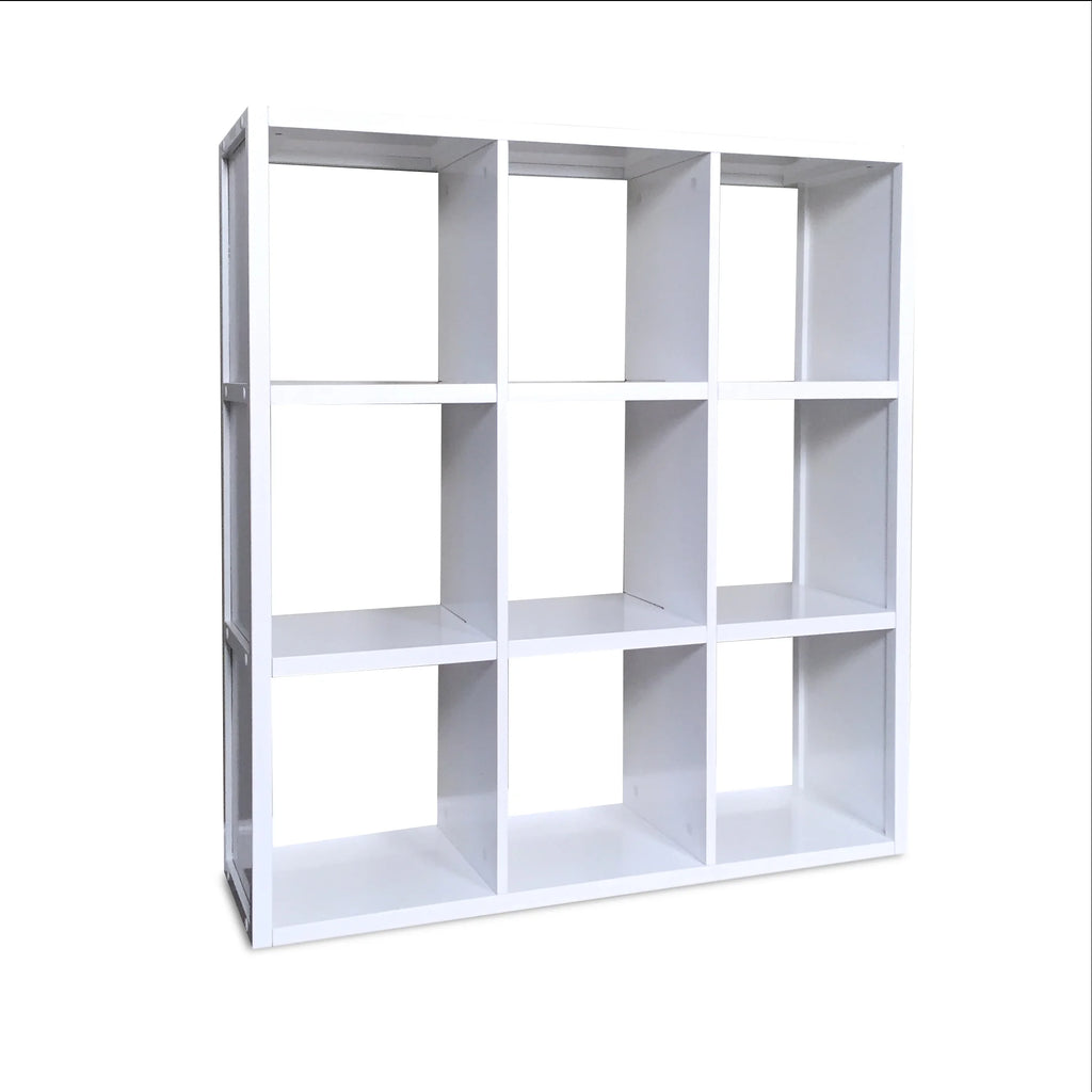 Solid Wood 9 Cube Storage Organizer White W792