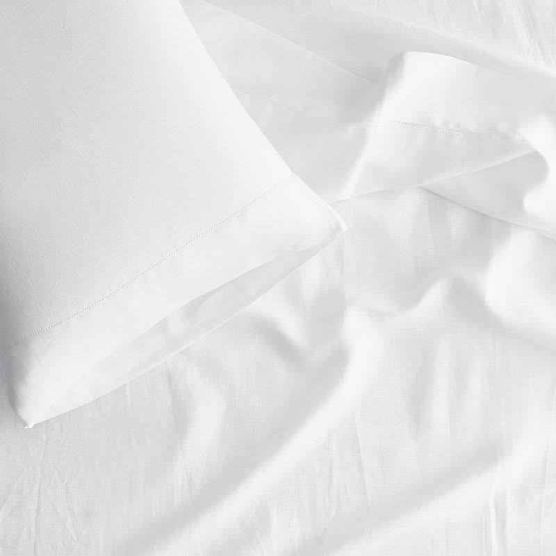 Solid Washed Mustard Linen Full Flat Sheet D9801