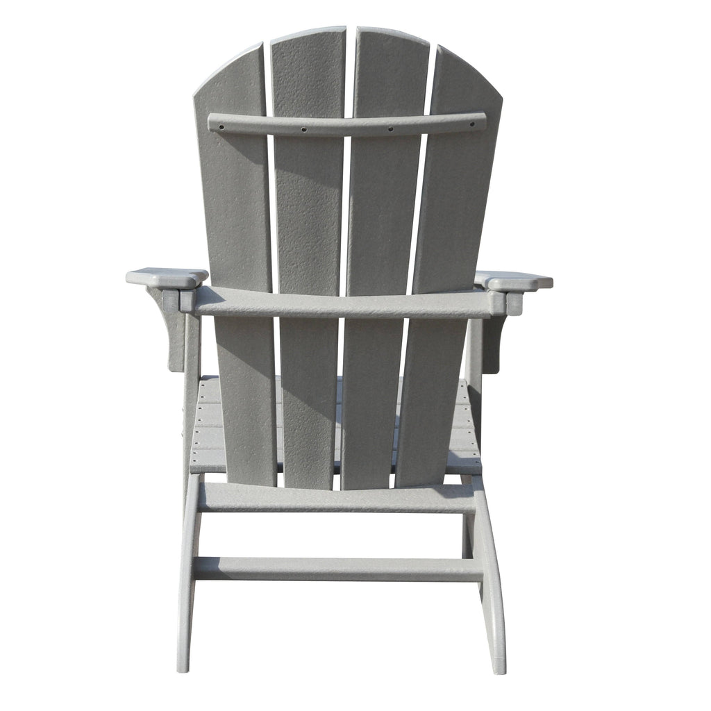 Grey Plastic Outdoor Adirondack Chair Y472