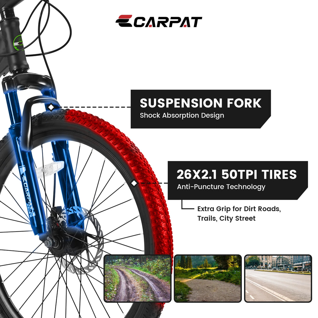 26 Inch Mountain Bike with Mechanical Disc Brakes Y557