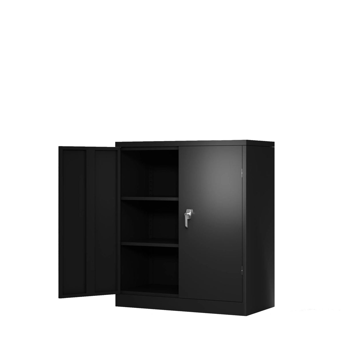 Lockable Metal Storage Cabinet with 2 Doors and 2 Shelves J7572