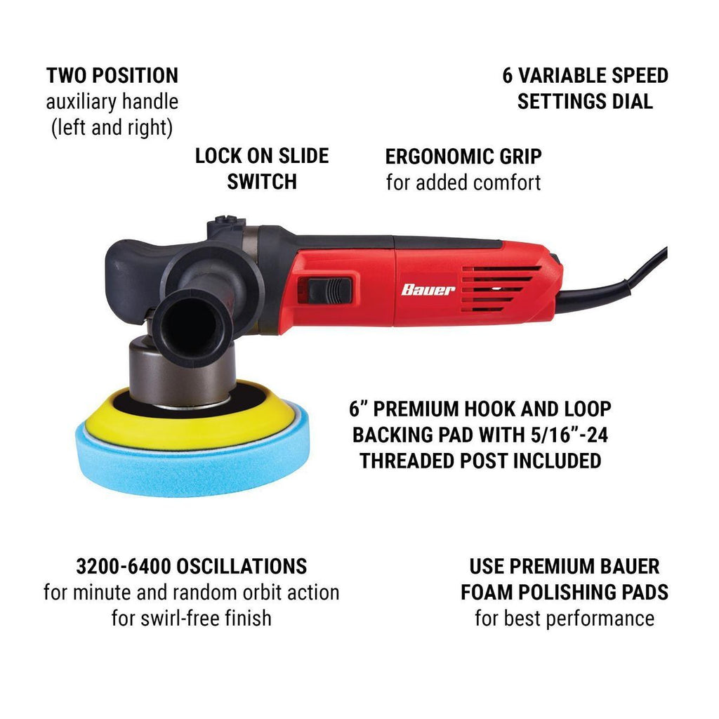 5.7 Amp 6 in. Random Orbit Polisher/Sander C950