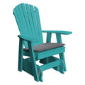 Blue Recycled Plastic Patio Adirondack Chair Glider V19423