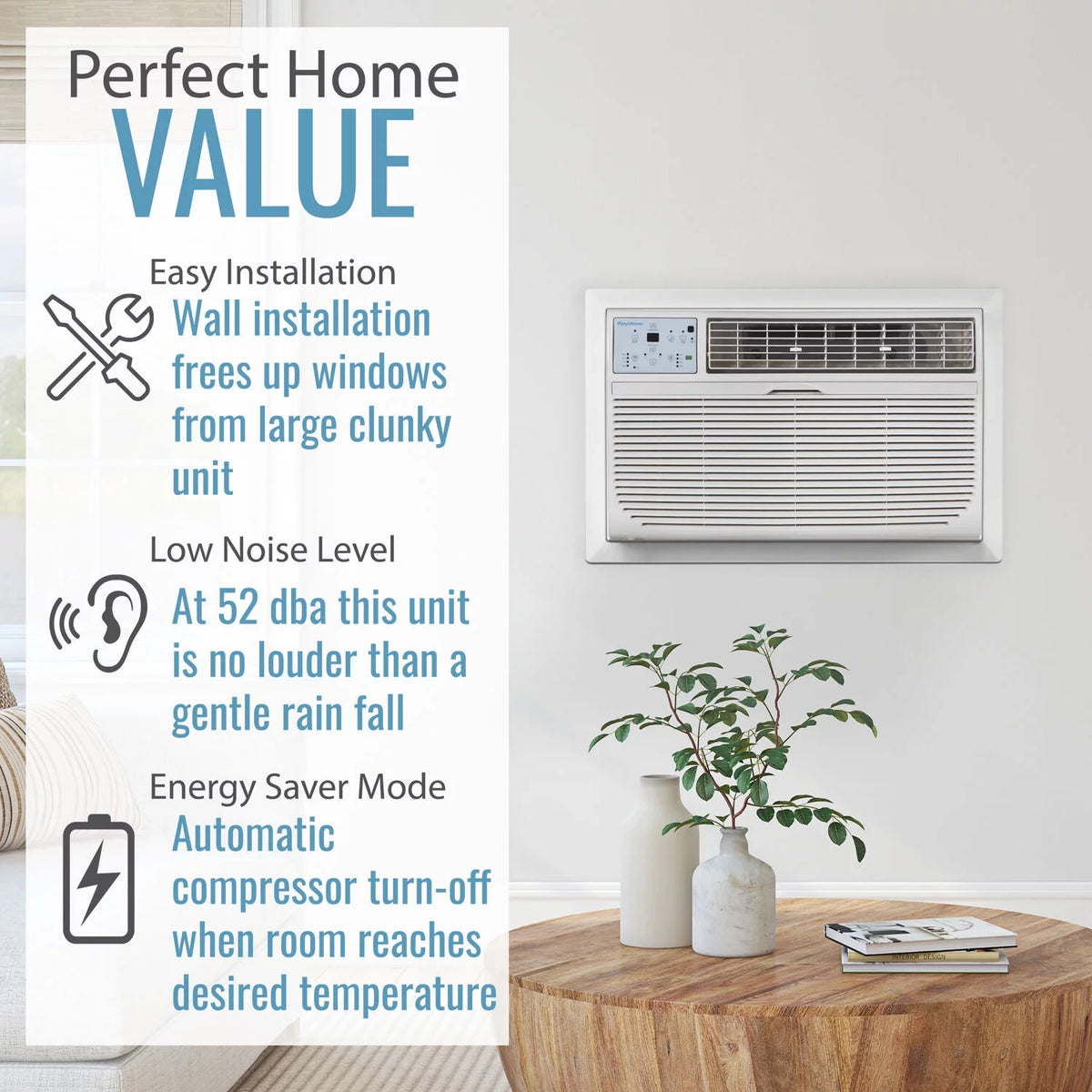 8,000 BTU White Through-the-Wall Air Conditioner X6020