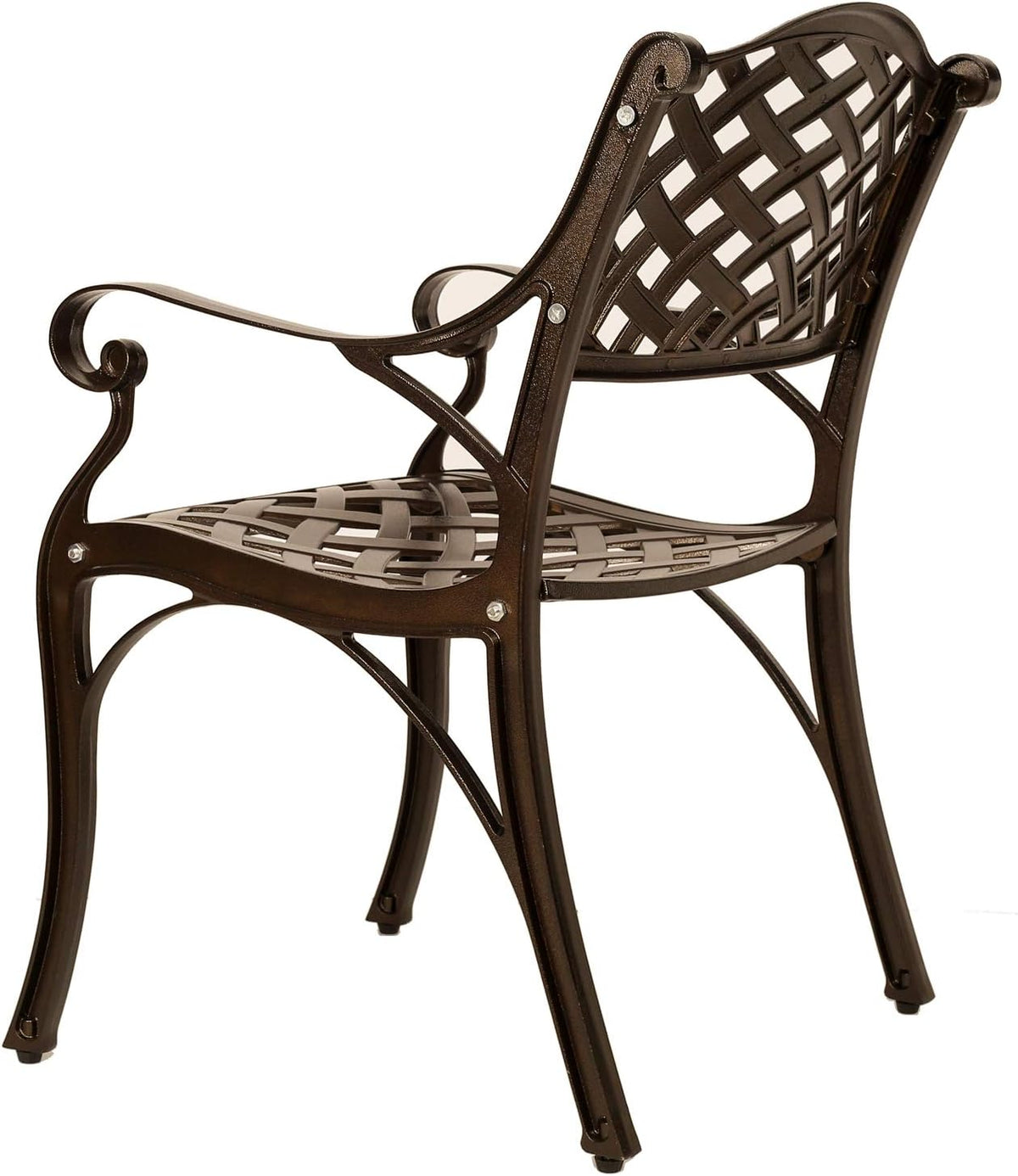 2 Piece Cast Aluminum Bistro Dining Chair Set Antique Bronze P61894