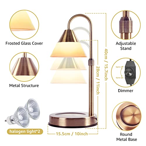 Rose Gold Electric Candle Warmer Lamp with Timer S6757