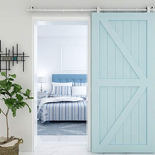 5FT Sliding Barn Door Hardware Kit, Top Mount Stainless Steel H14316