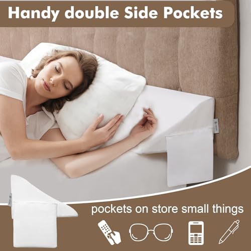 Blue 76"x10"x6" King Bed Wedge Pillow M458514