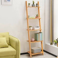65'' H x 17'' W Black Ladder Bookcase Z6987
