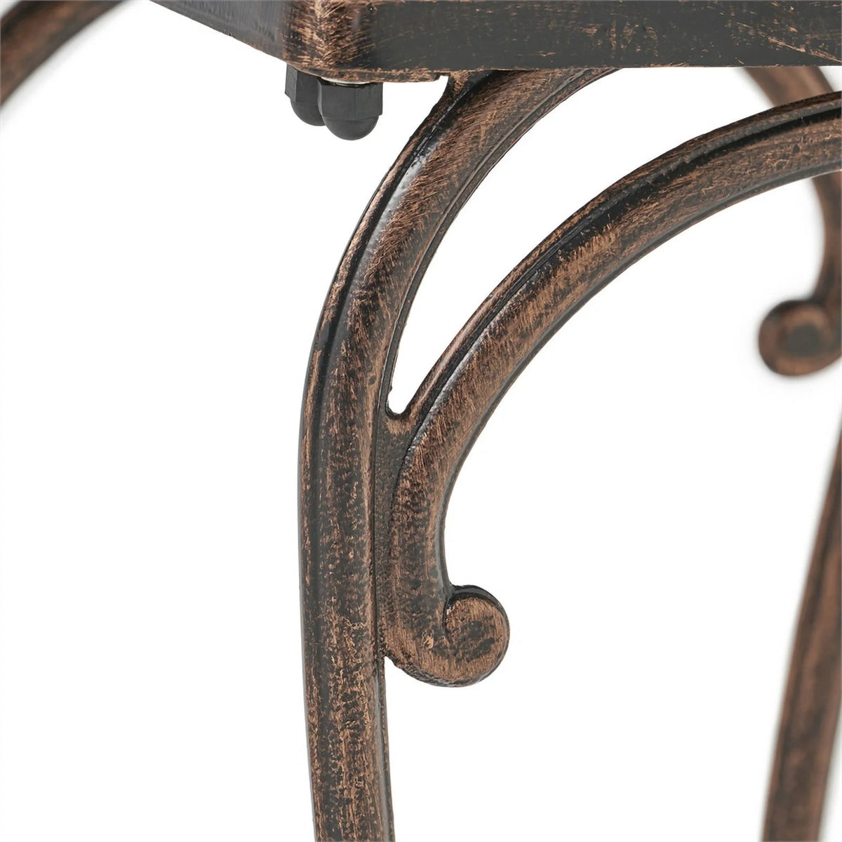 Shiny Copper Aluminum Side Tables Set of 2 I805
