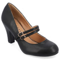 Wide Width Round Toe Block Heel Mary Jane Pumps G5489