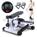 Gray Mini Stepper Air Stair Climber Exercise Machine with Resistance Band W2057