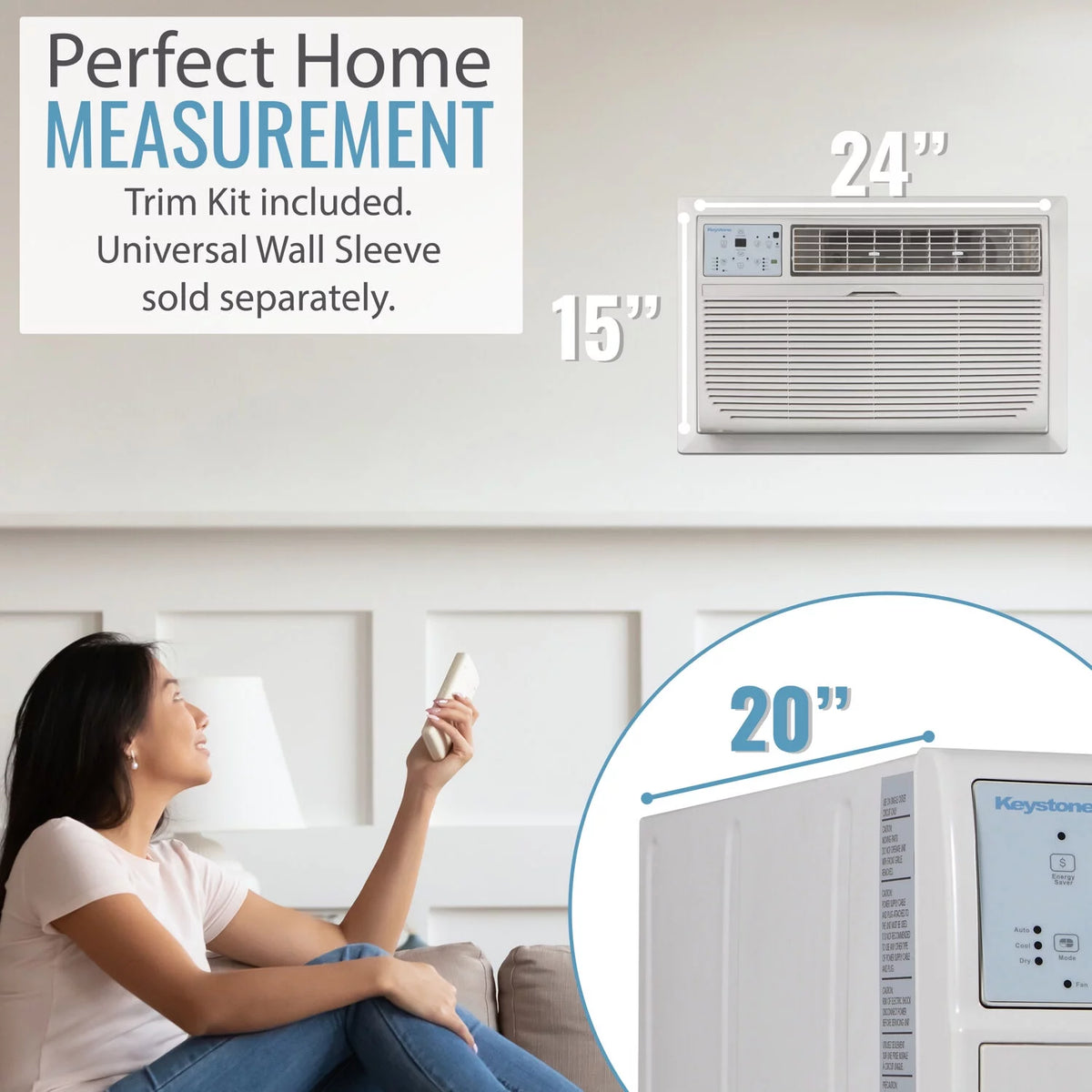 8,000 BTU White Through-the-Wall Air Conditioner X6020