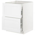 White Base Cabinet with 2 Fronts 3 Drawers K2900