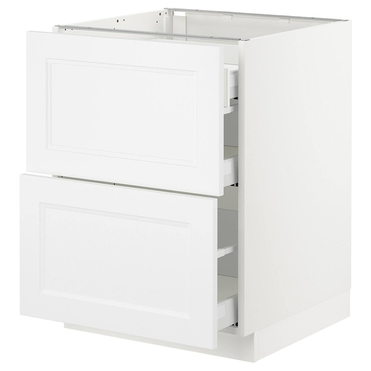 White Base Cabinet with 2 Fronts 3 Drawers K2900