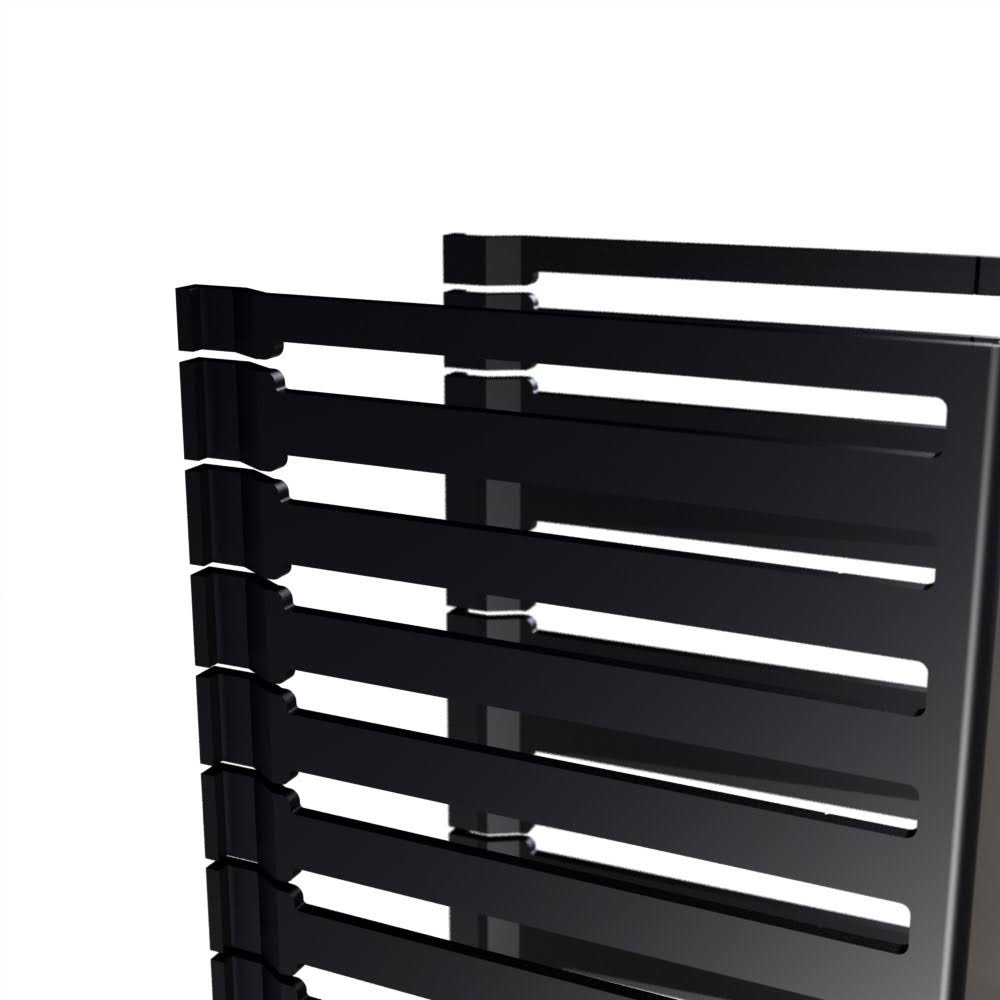 Black PVC Vertical Cable Management Panel O117
