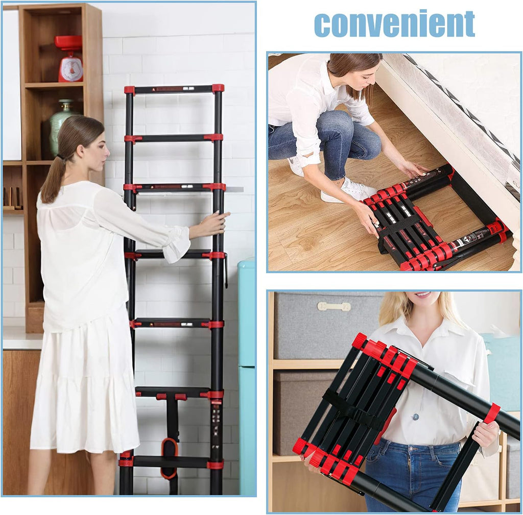 Telescopic Ladder 9+11 Aluminum A-Frame Extension Ladder R86239
