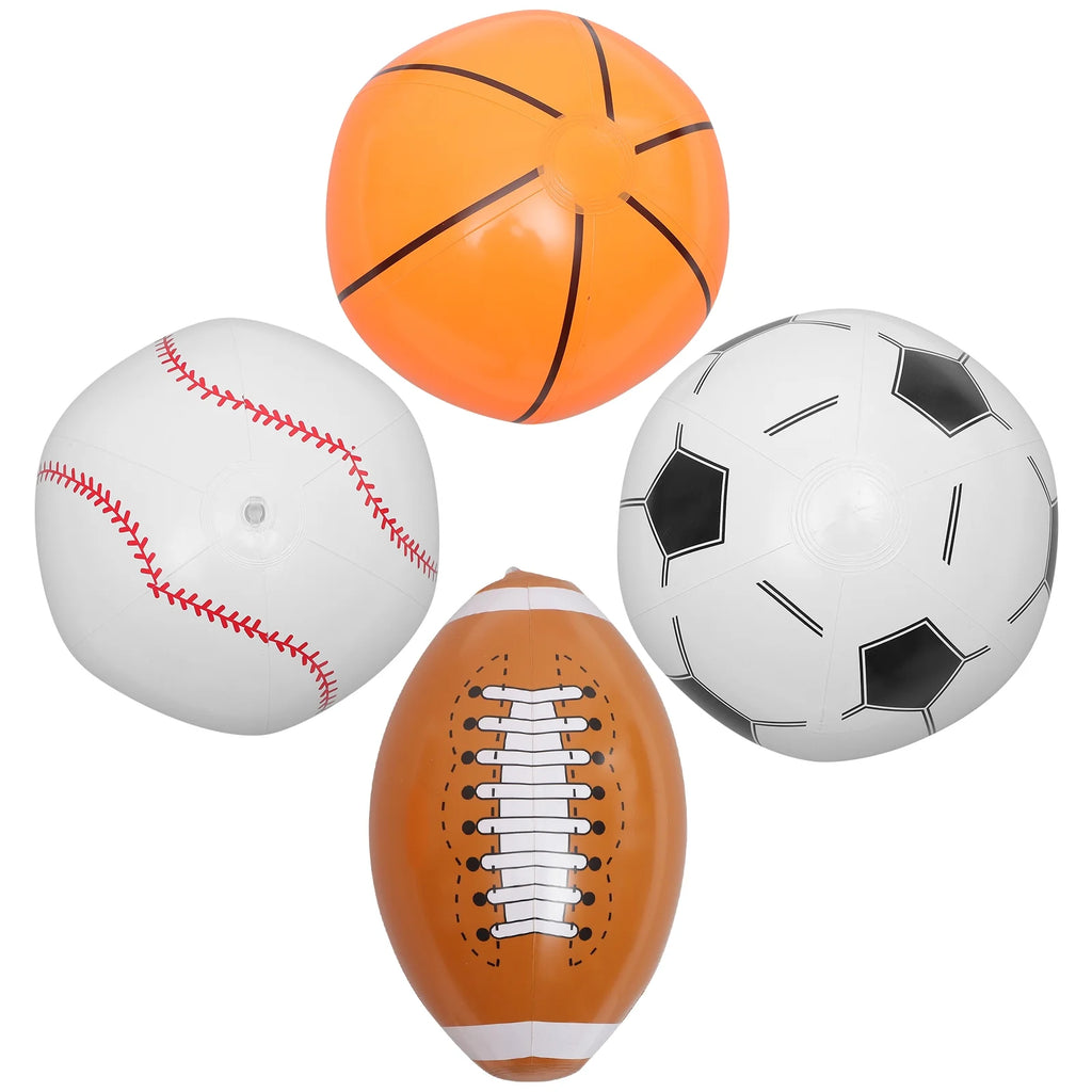 20 Pcs Inflatable Beach Ball Basketball Inflatable Toys Mini Beach Balls Soccer Toys Pool Party Child F318616