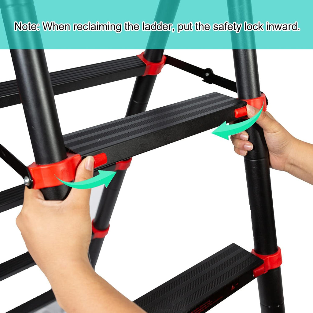 Telescopic Ladder 9+11 Aluminum A-Frame Extension Ladder R86239