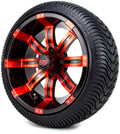 Black/Red Low Profile Tire and Wheel Combo P3093